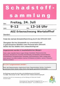 Schadstoffsammlung 2015